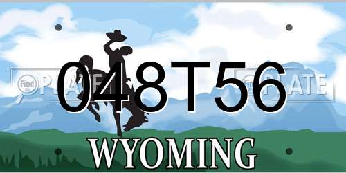 048T56 Wyoming License Plate