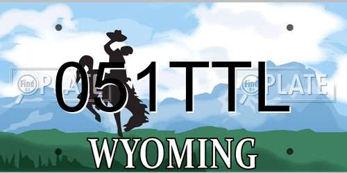 051TTL Wyoming License Plate