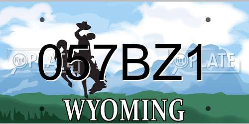 057BZ1 Wyoming License Plate