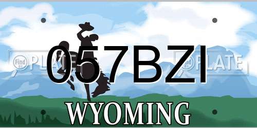 057BZI Wyoming License Plate