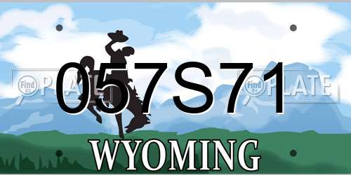 057S71 Wyoming License Plate