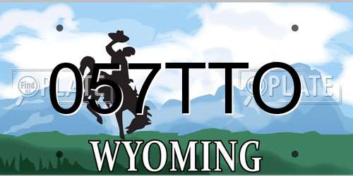 057TTO Wyoming License Plate