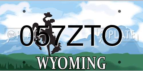 057ZTO Wyoming License Plate