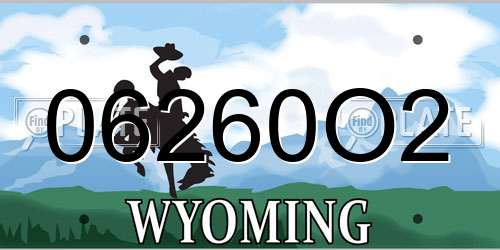 06260O2 Wyoming License Plate
