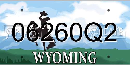 06260Q2 Wyoming License Plate