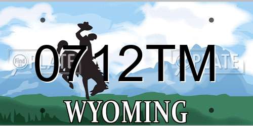 0712TM Wyoming License Plate