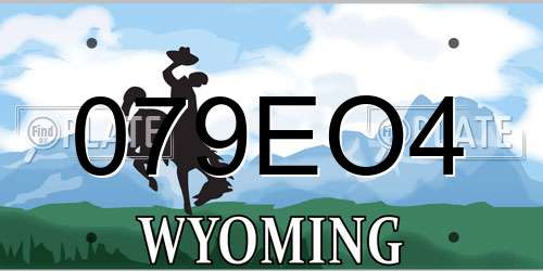 079EO4 Wyoming License Plate
