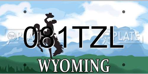 081TZL Wyoming License Plate