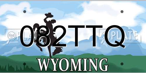 082TTQ Wyoming License Plate