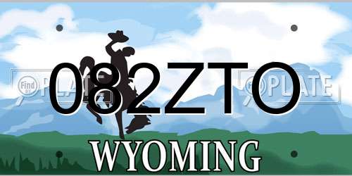 082ZTO Wyoming License Plate