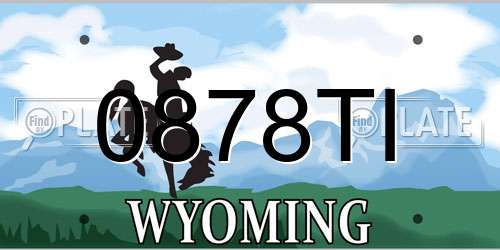 0878TI Wyoming License Plate