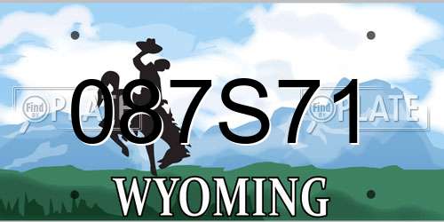 087S71 Wyoming License Plate