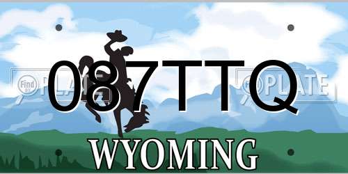 087TTQ Wyoming License Plate