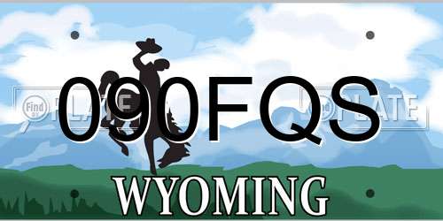 090FQS Wyoming License Plate