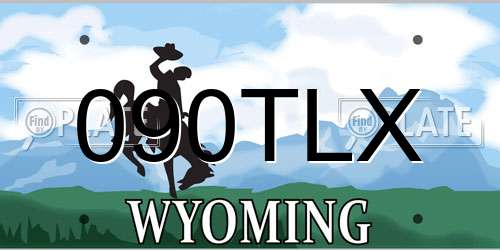 090TLX Wyoming License Plate