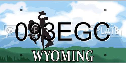 093EGC Wyoming License Plate