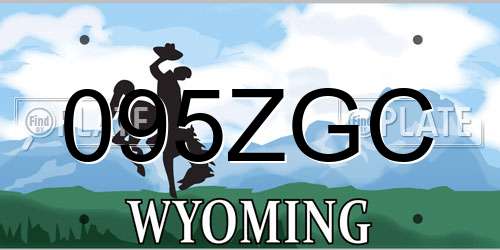 095ZGC Wyoming License Plate
