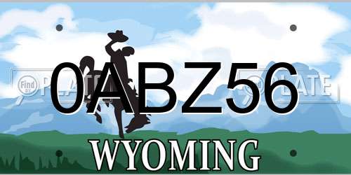 0ABZ56 Wyoming License Plate