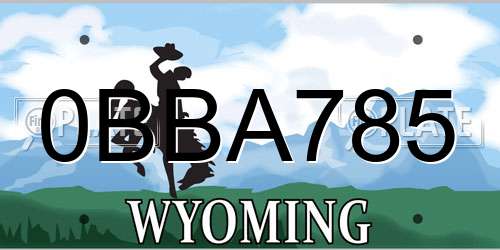0BBA785 Wyoming License Plate