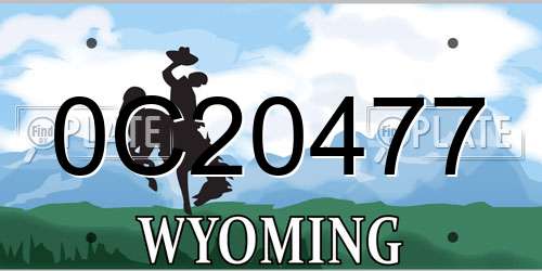 0C20477 Wyoming License Plate