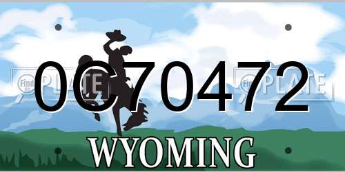0C70472 Wyoming License Plate