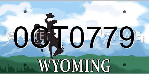 0CT0779 Wyoming License Plate