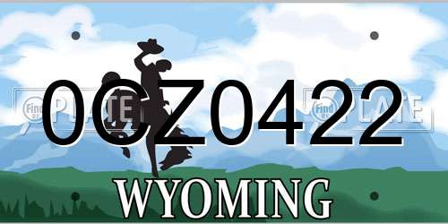 0CZ0422 Wyoming License Plate