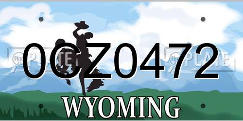 0CZ0472 Wyoming License Plate