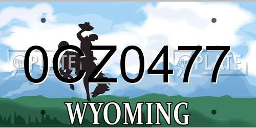 0CZ0477 Wyoming License Plate