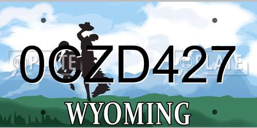 0CZD427 Wyoming License Plate