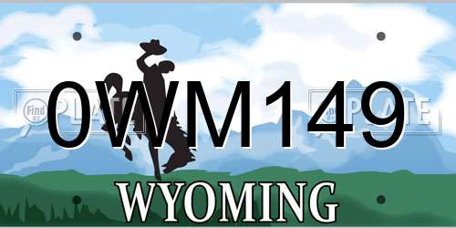 0WM149 Wyoming License Plate