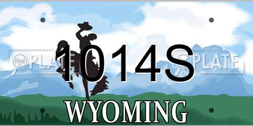 1014S Wyoming License Plate