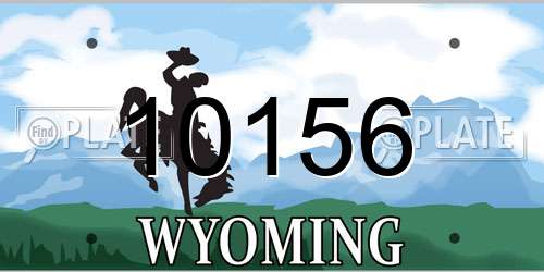 10156 Wyoming License Plate