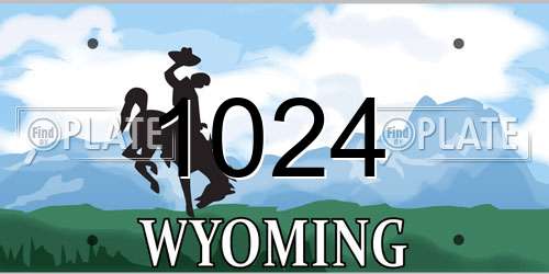 1024 Wyoming License Plate