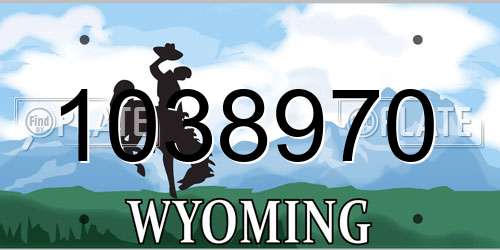 1038970 Wyoming License Plate