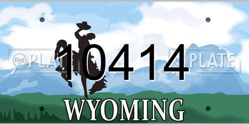 10414 Wyoming License Plate