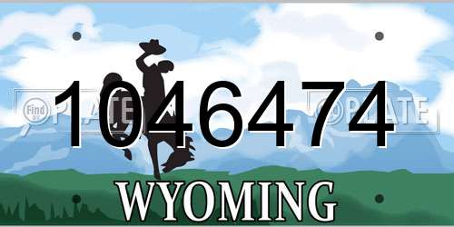 1046474 Wyoming License Plate