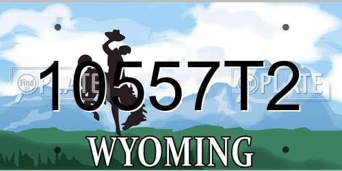 10557T2 Wyoming License Plate