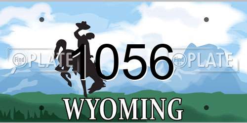 1056 Wyoming License Plate