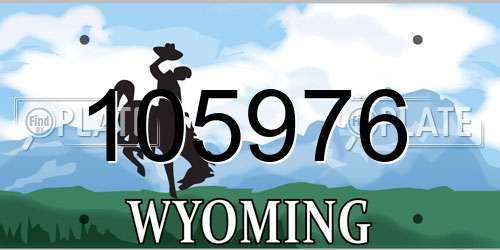 105976 Wyoming License Plate