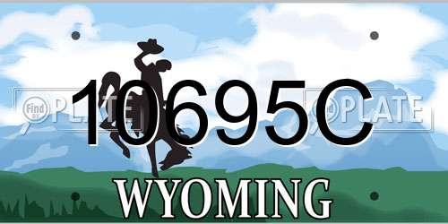 10695C Wyoming License Plate