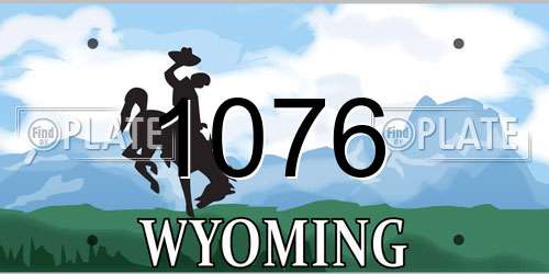 1076 Wyoming License Plate