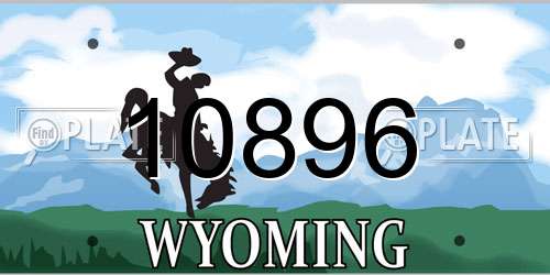 10896 Wyoming License Plate