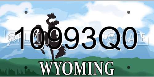 10993Q0 Wyoming License Plate