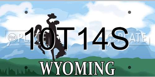 10T14S Wyoming License Plate