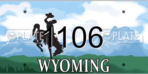1106 Wyoming License Plate