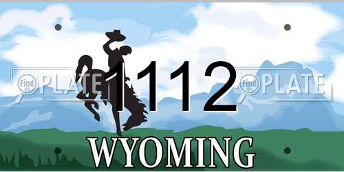 1112 Wyoming License Plate