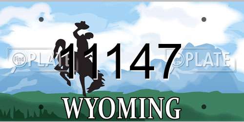 11147 Wyoming License Plate