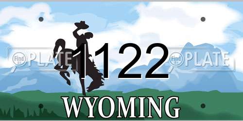1122 Wyoming License Plate