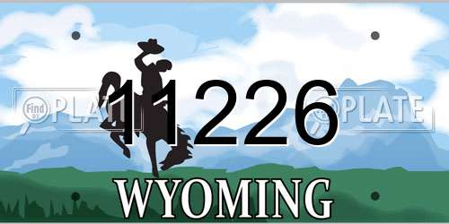 11226 Wyoming License Plate